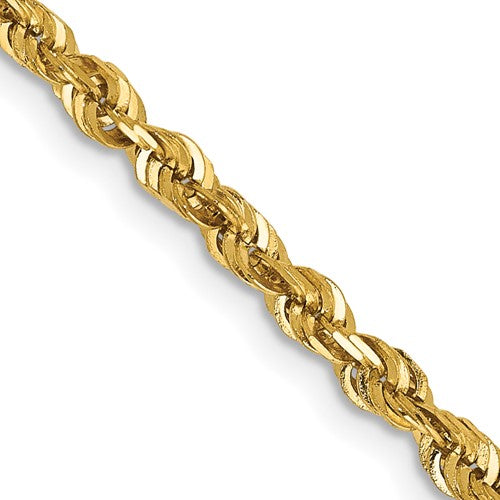 14k 2.75mm Ultra D/C Lightweight Rope Chain