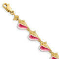 14K Enamel 3-D Conch Shell Bracelet