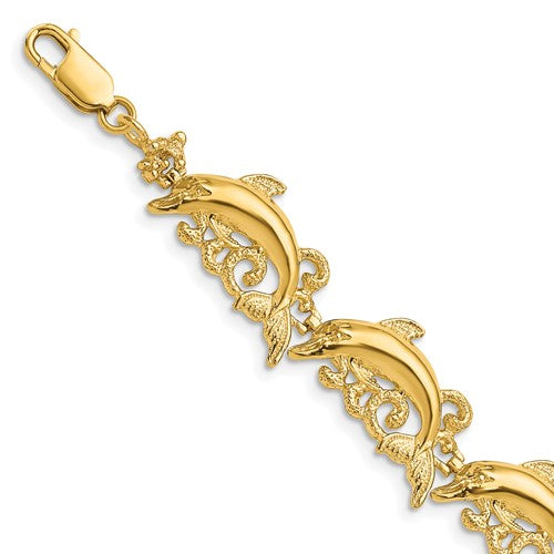 14k Dolphin Bracelet