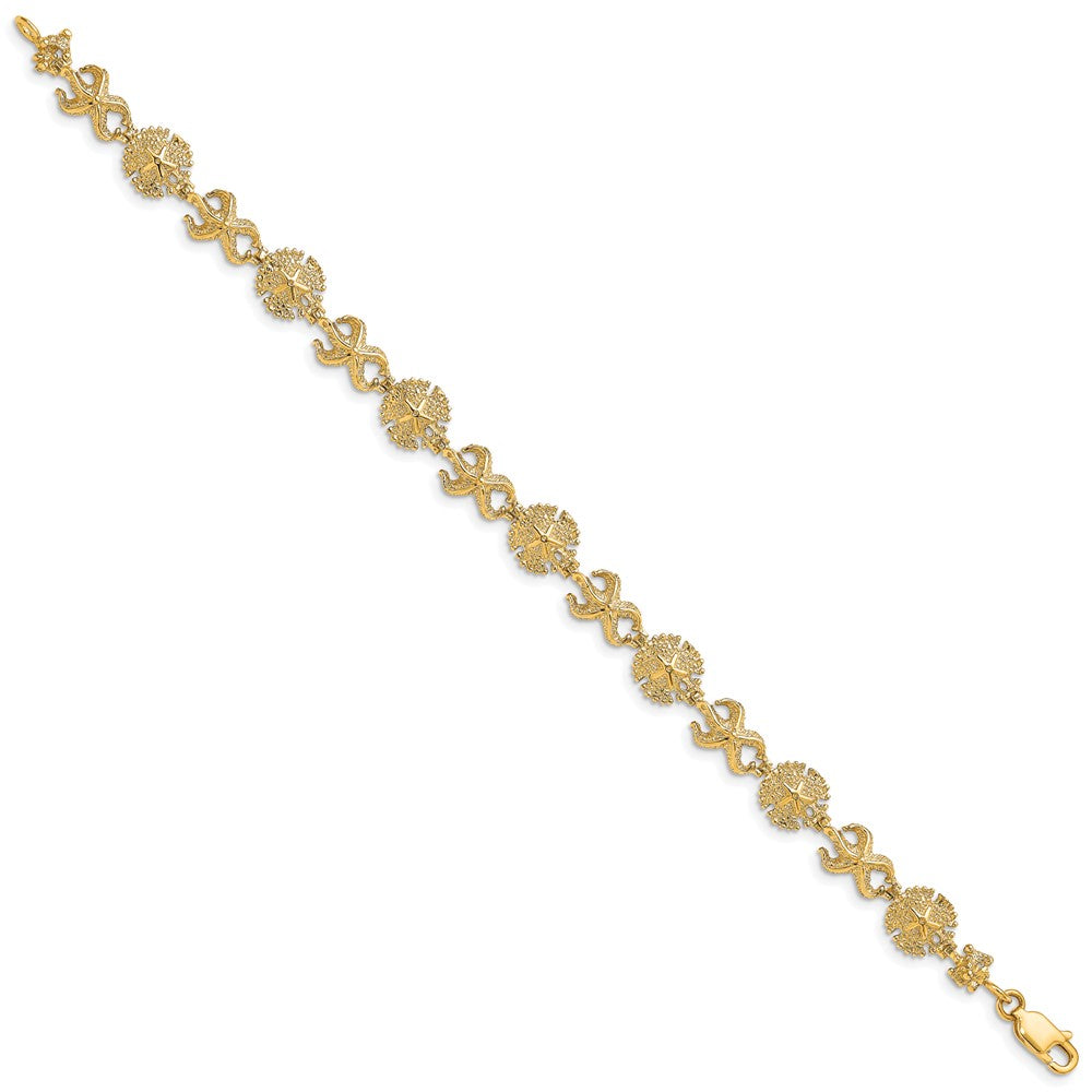 14K Starfish /Sand Dollar Bracelet