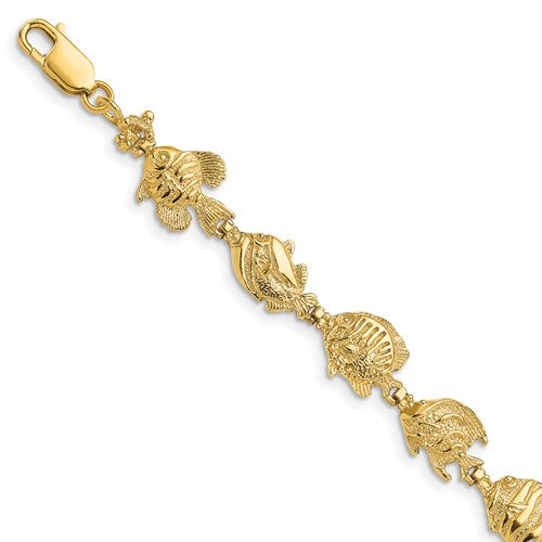 14k Fish Bracelet