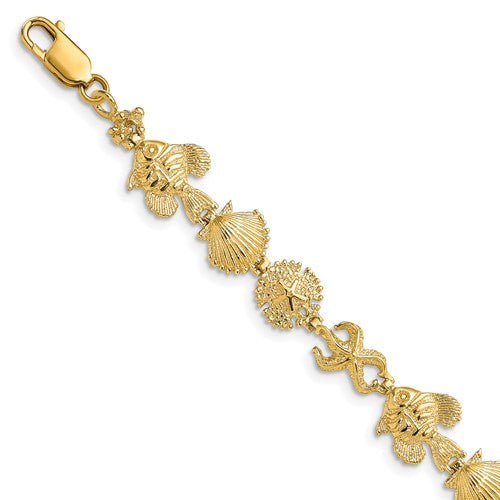 14k Sea Life Bracelet