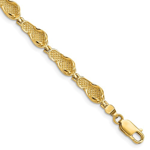 14k Flip Flop Bracelet
