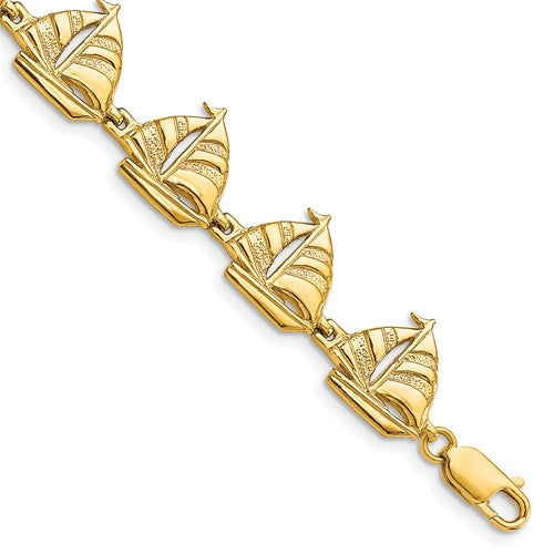 14k Sailboat Bracelet