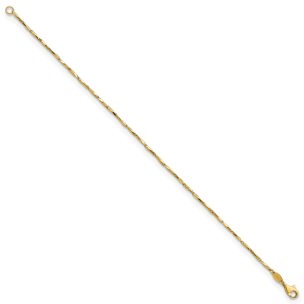14K Polished Fancy Link 7.25in Bracelet
