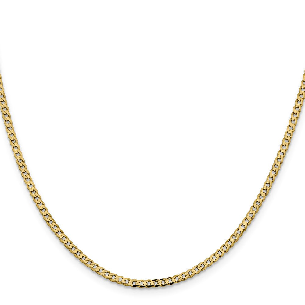 14k 2.3mm Flat Beveled Curb Chain