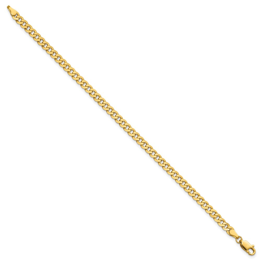 14k 3.9mm Flat Beveled Curb Chain