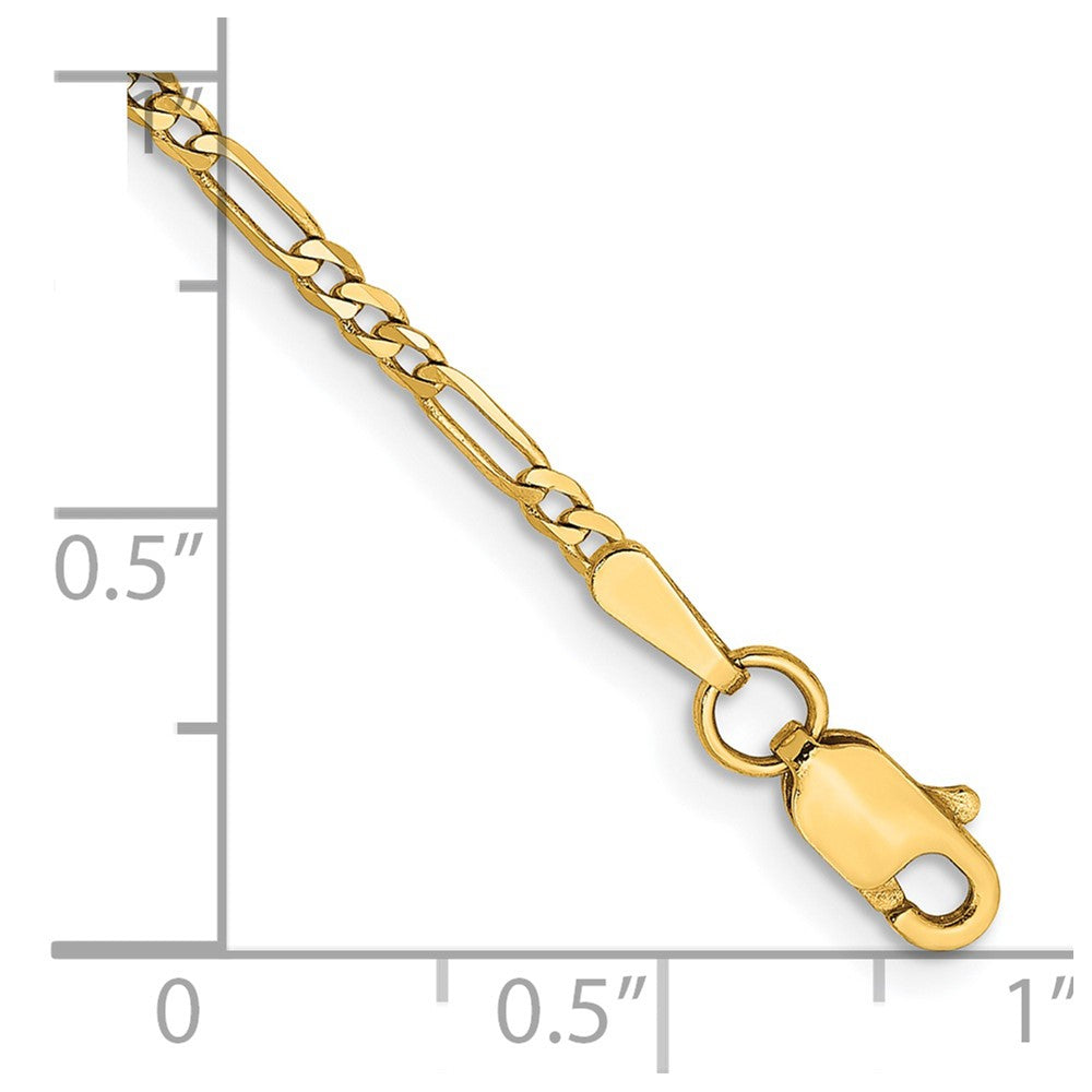 14k 1.8mm Flat Figaro Chain