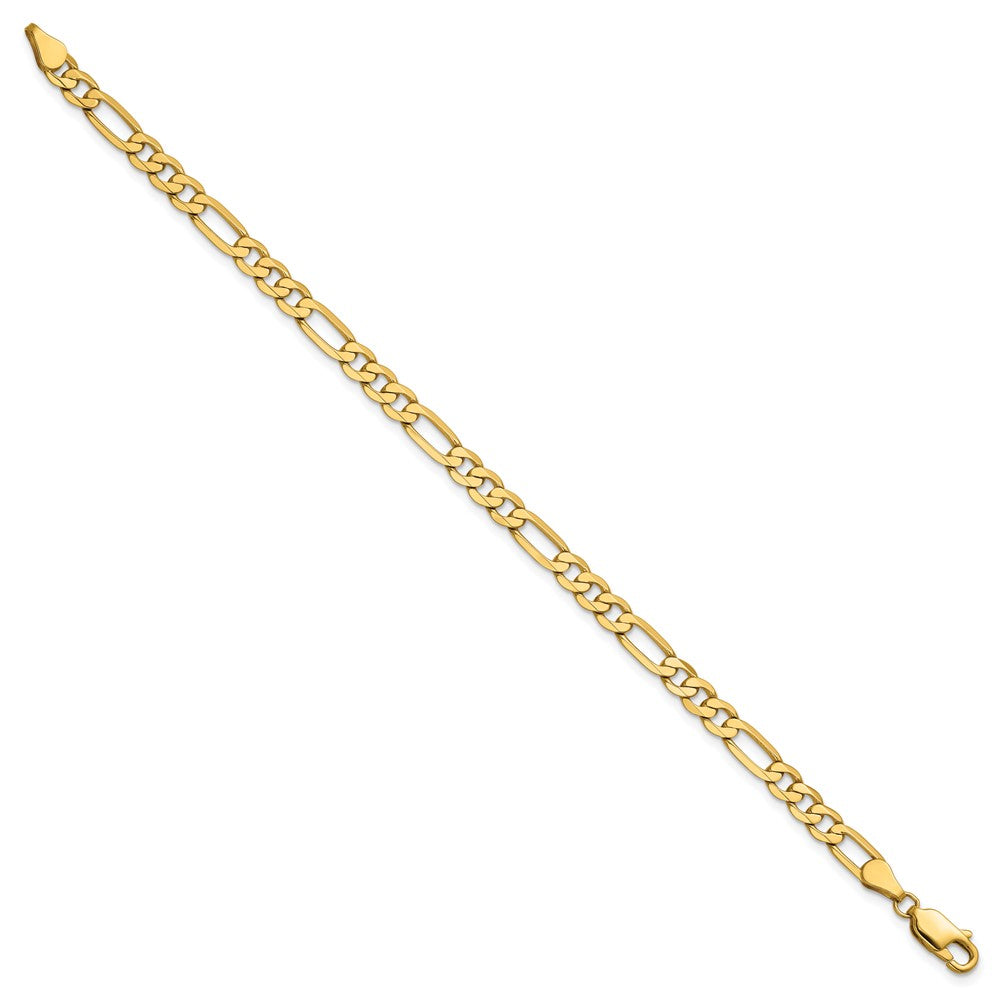 14k 4.75mm Flat Figaro Chain