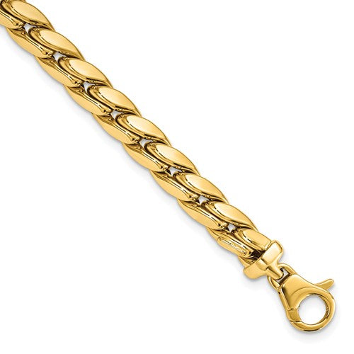 14K Polished Fancy Link Men's Bracelet