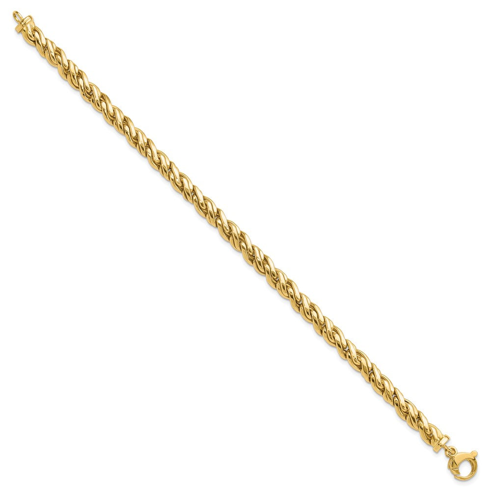 14K Polished Fancy Twist Bracelet