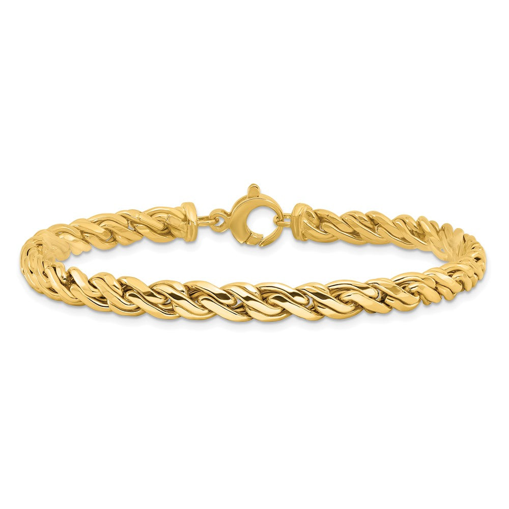 14K Polished Fancy Twist Bracelet