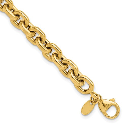 14K Polished Fancy Link Bracelet