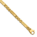 14k Polished and Brushed Fancy Multi Link Bracelet