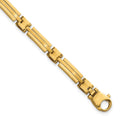 14k Polished and Brushed 5mm Fancy Link Bracelet