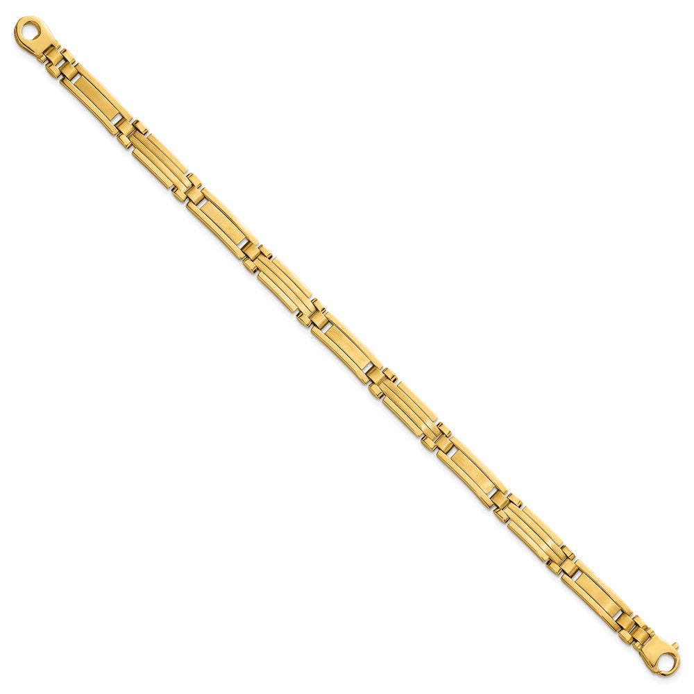 14k Polished and Brushed Fancy Multi Link Bracelet