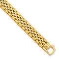 14k Brushed and Polished Fancy Link 10mm Men's Bracelet