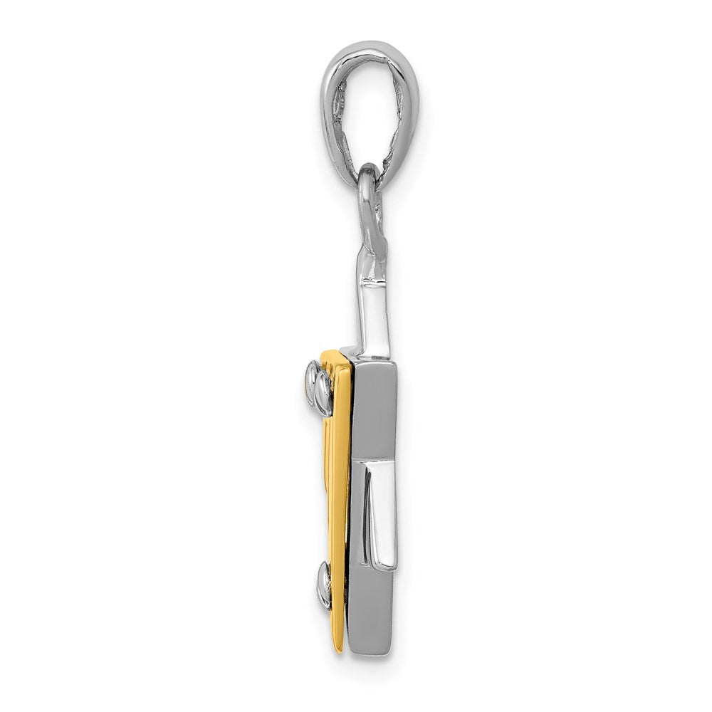14k Two-tone Star Of David Pendant
