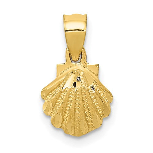 14K Scallop Shell Pendant