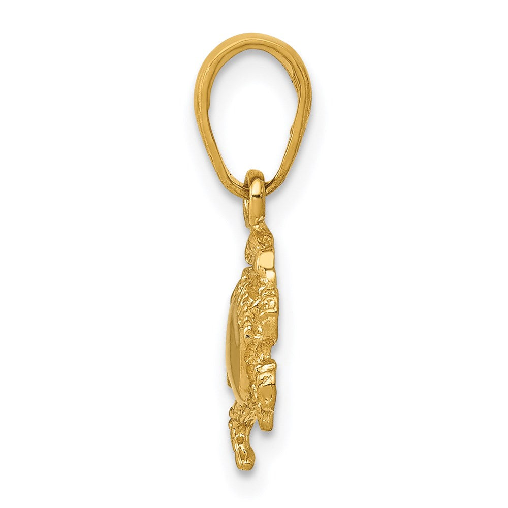 14k Crab Pendant