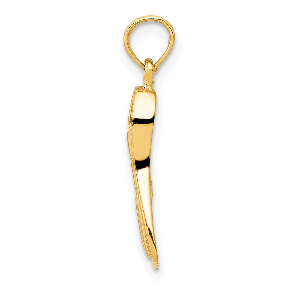 14K  3D Scuba Flipper Pendant