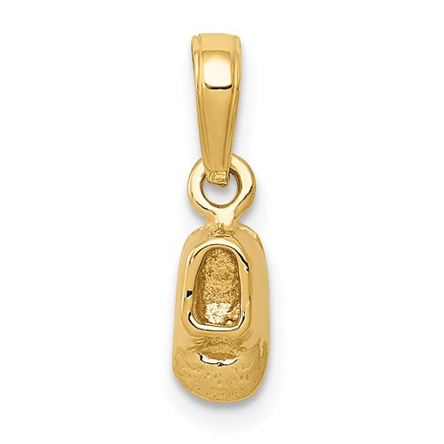 14k  3D Baby Shoe Charm