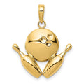14k Bowling Theme Charm
