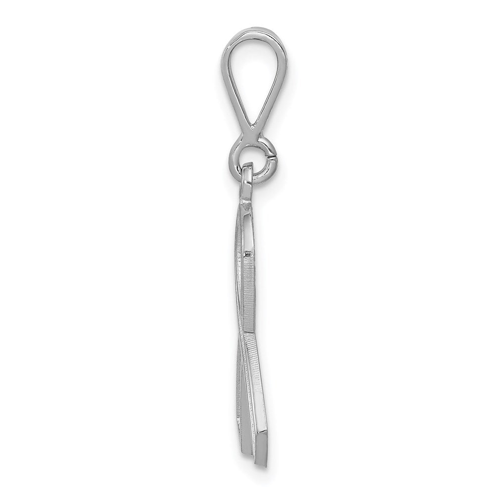 14k White Gold Awareness Pendant