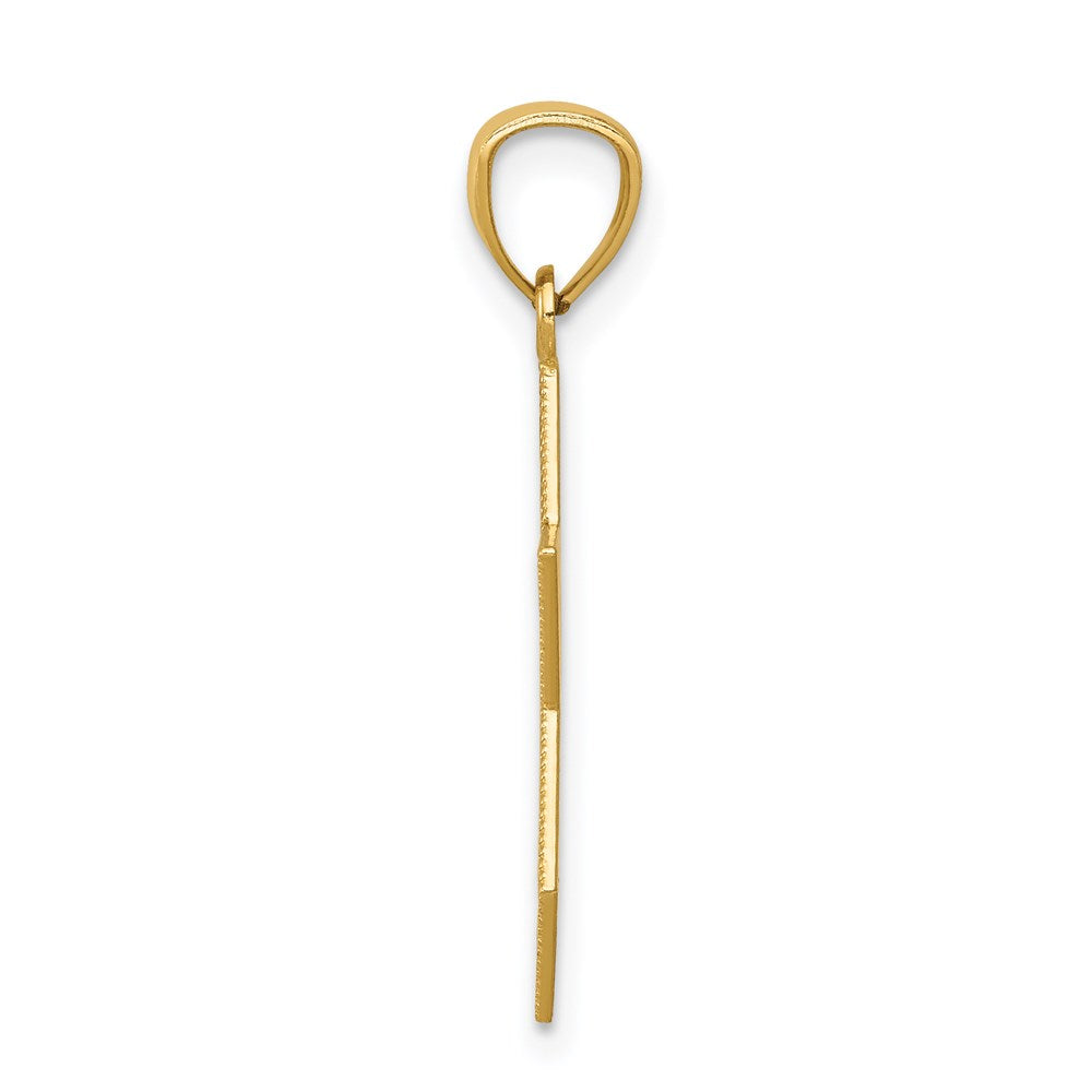 14k w/Rhodium Star of David w/Chai Pendant