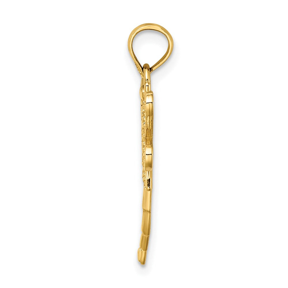 14K Dragonfly w/Beaded Filigree Wings Charm