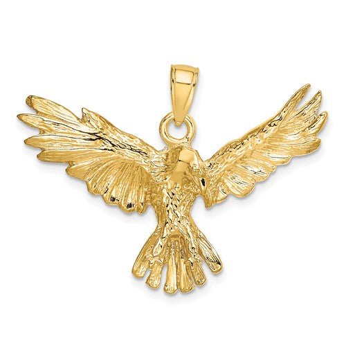 14K Eagle Flying Charm