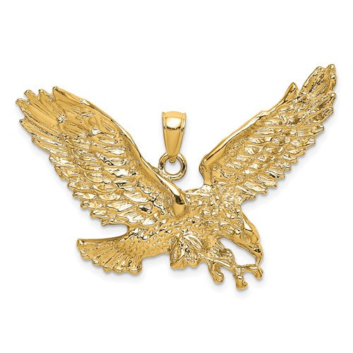 14K Eagle w/Beak Touching Claws Charm