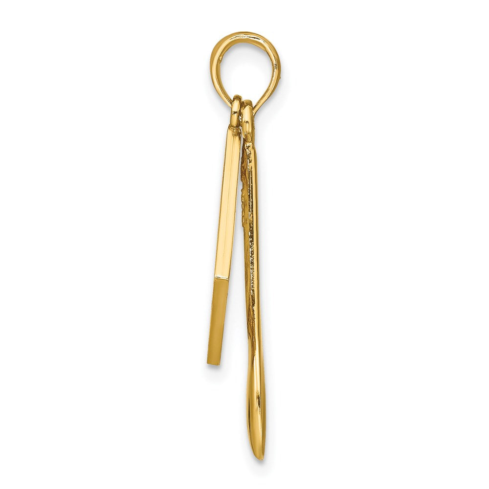 14K W/Enamel 3-D Cook Book and Spoon Charm