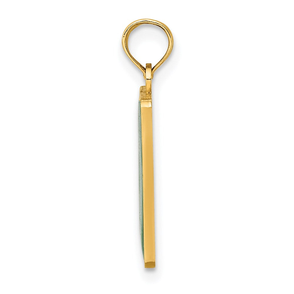 14K EXIT 0 / CAPE MAY with Green Enamel Charm