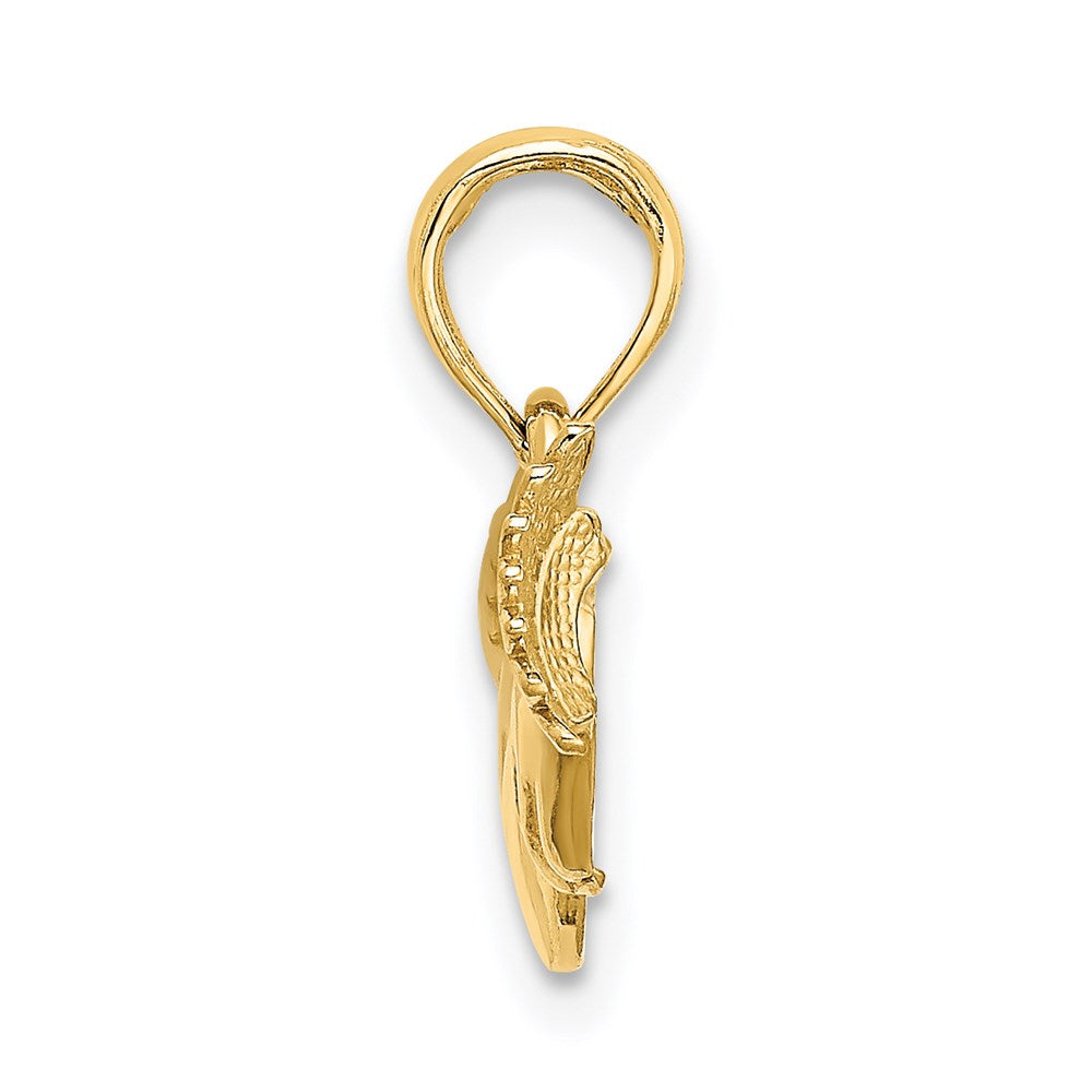14K Hands Holding Heart Charm
