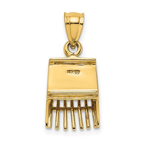 14K 3D Cranberry Scoop Charm