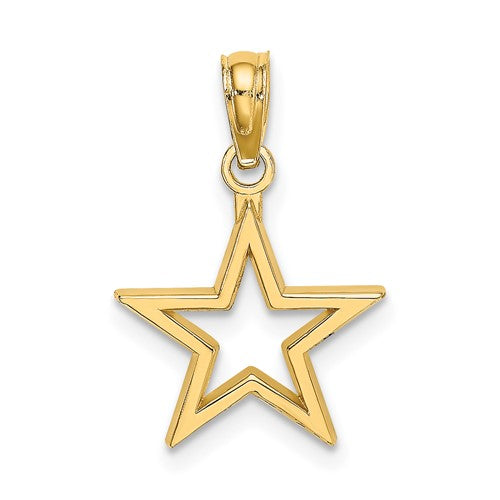 14K Cut-out Star Charm