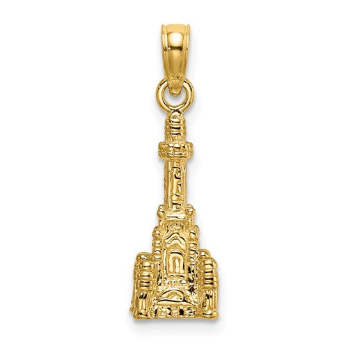 14K 3D Chicago Water Tower Charm