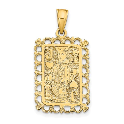 14K Jack of Hearts Pendant