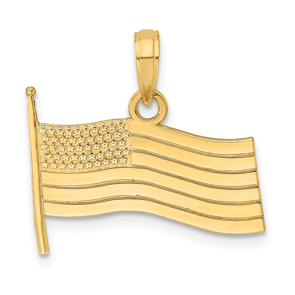 14K American Flag Charm