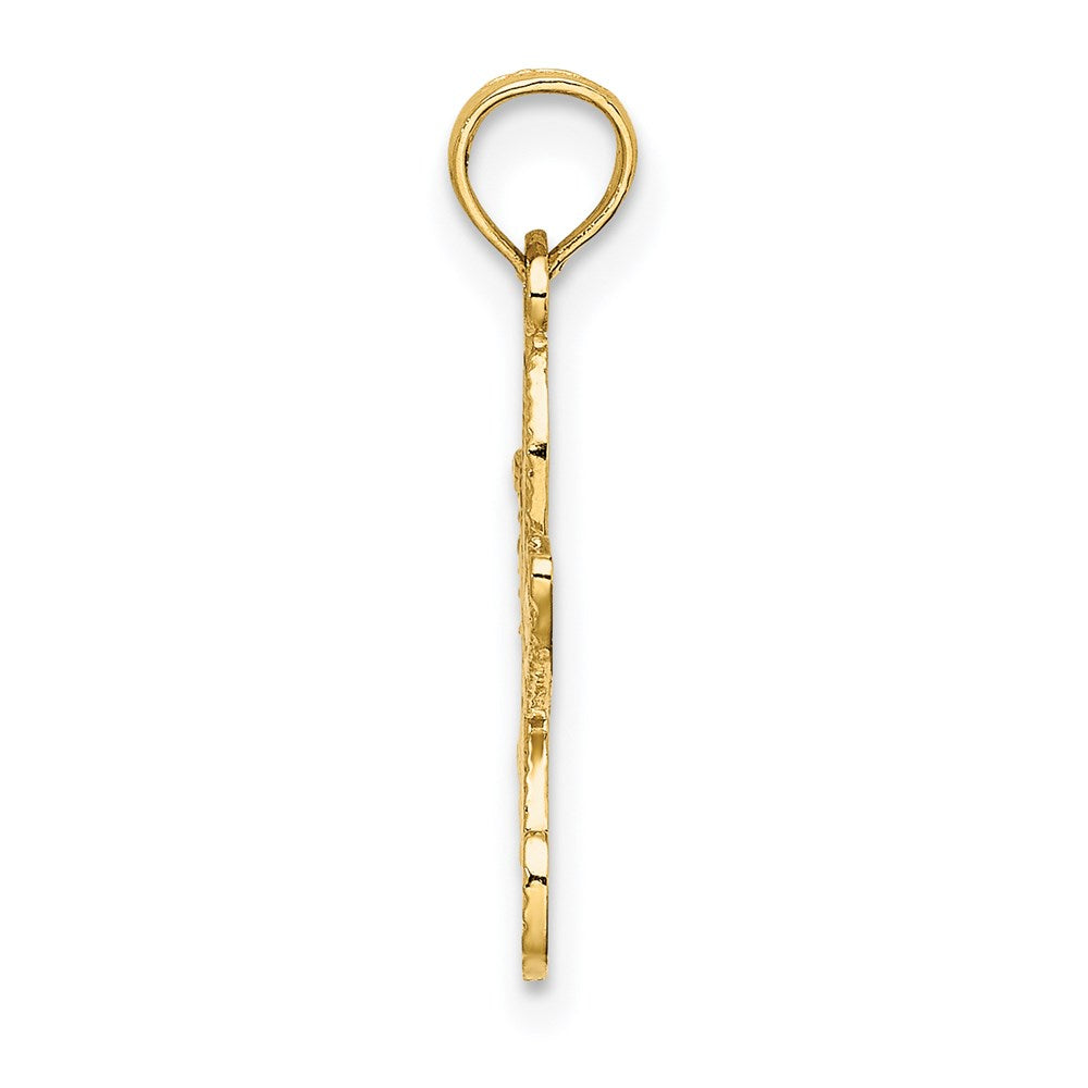 14K Flat Starfish Charm