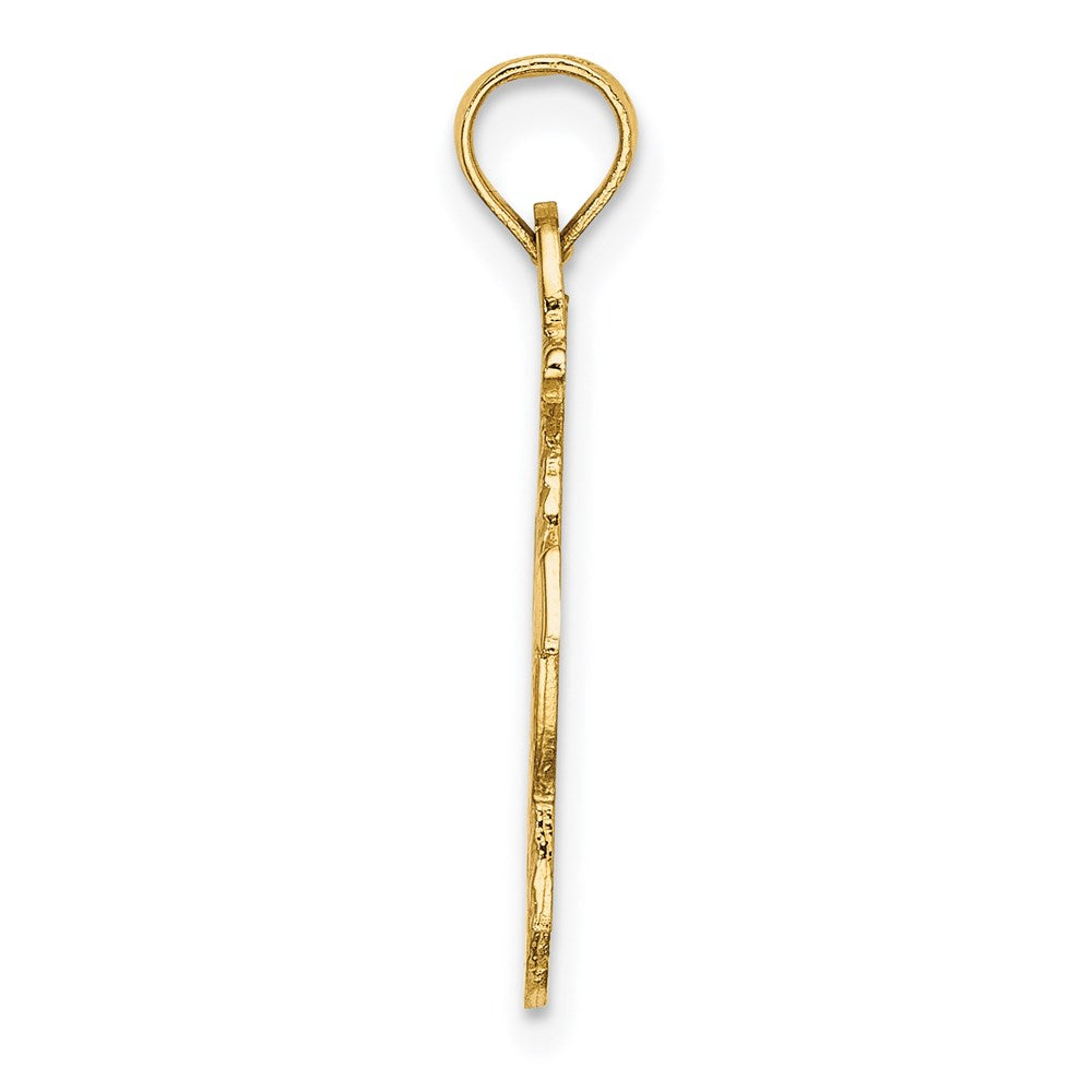 14K Polished Anchor and Rope Charm