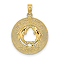 14K FLORIDA w/Dolphins Circle Charm