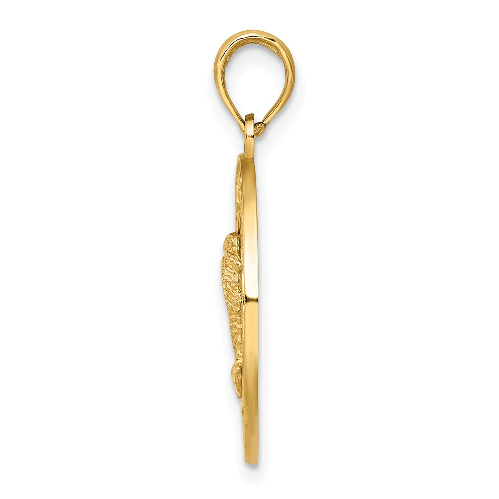 14K FLORIDA w/Double Palm Tree Circle Charm