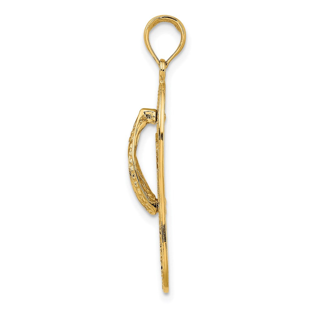 14K Palm Tree Flip and Flop Charm