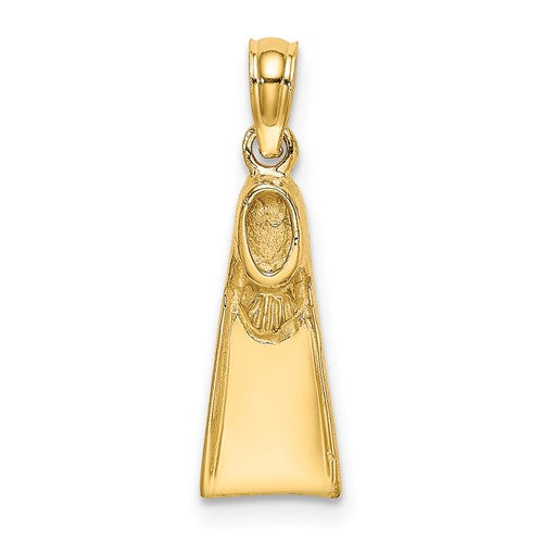 14K Scuba Flipper Charm