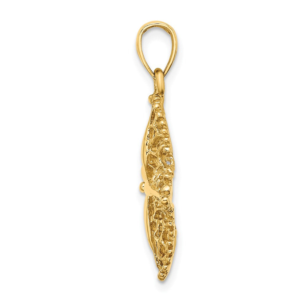 14K Starfish Filigree Charm