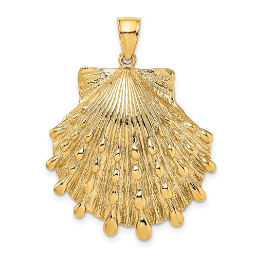 14K Lion's Paw Shell Charm