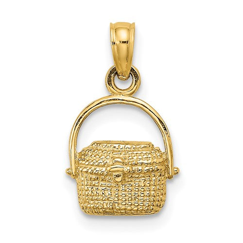 14K 2-D Nantucket Basket Charm