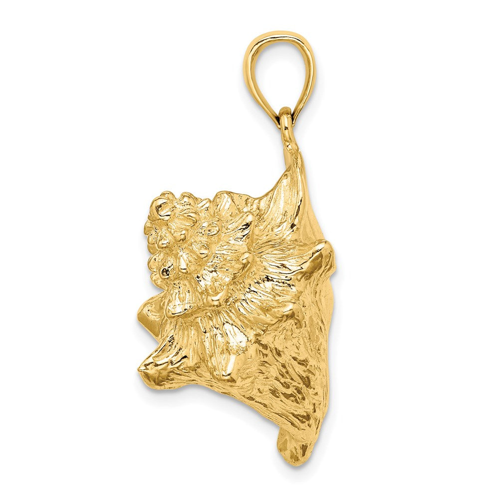 14K 3-D Conch Shell Charm
